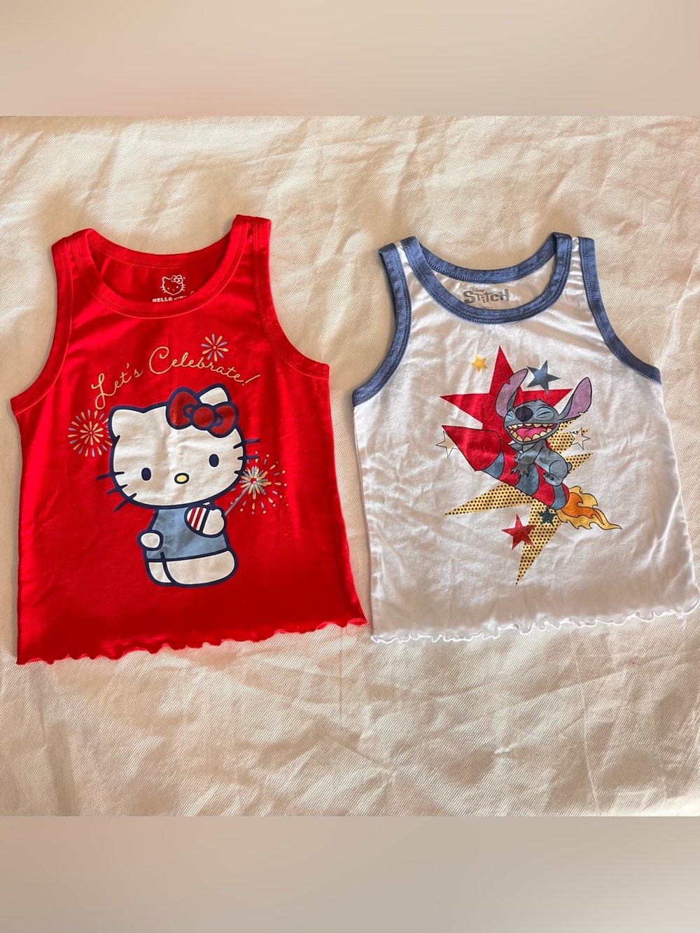 Hello Kitty Red Tank Top with Fireworks Graphic 6!(6x) for girls